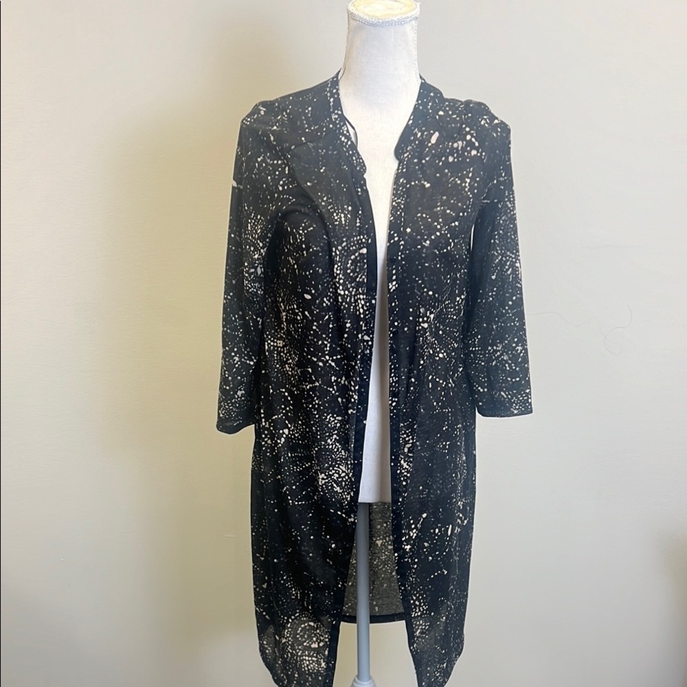 Black and White Patterned Cardigan